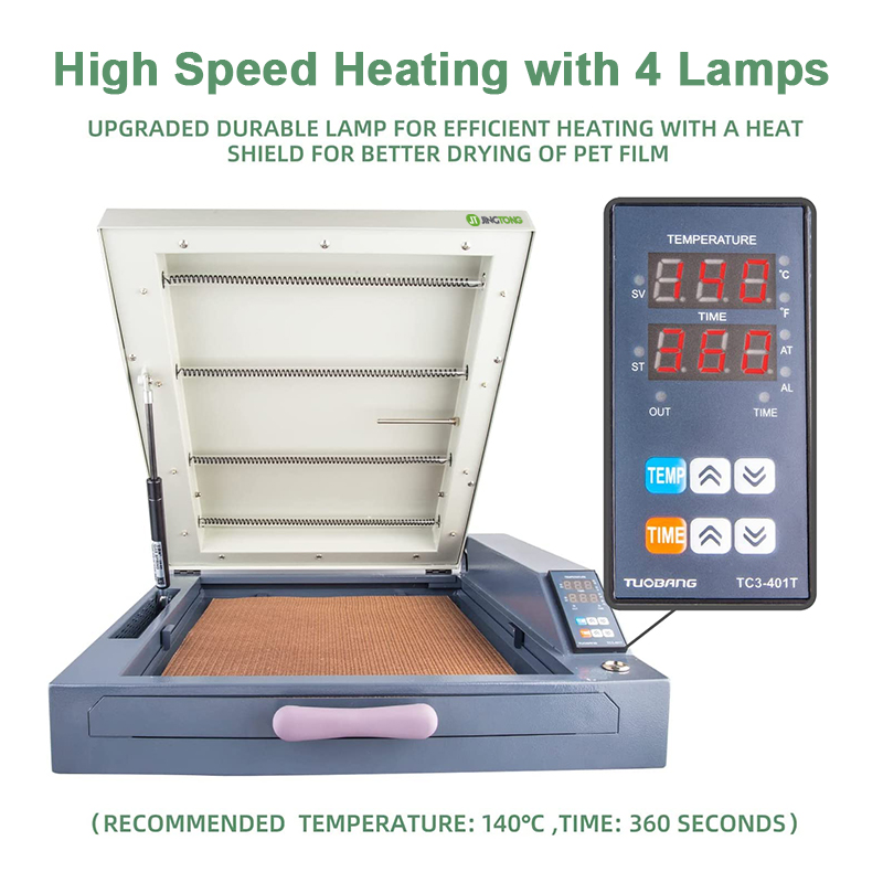 DTF Curing Oven With Temperature Control A3 A4 Film Curing Oven Heater Transfer Drawer Model