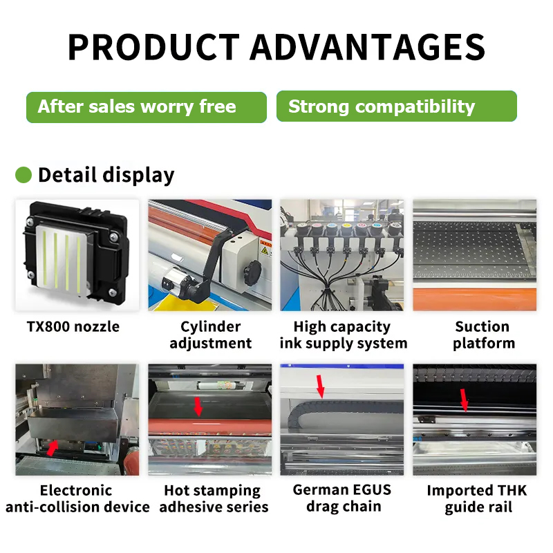 Digital Sticker Printing Machine Laminating A2 A3 A4 UV DTF AB Film Printer for Glass, Wood, Leather