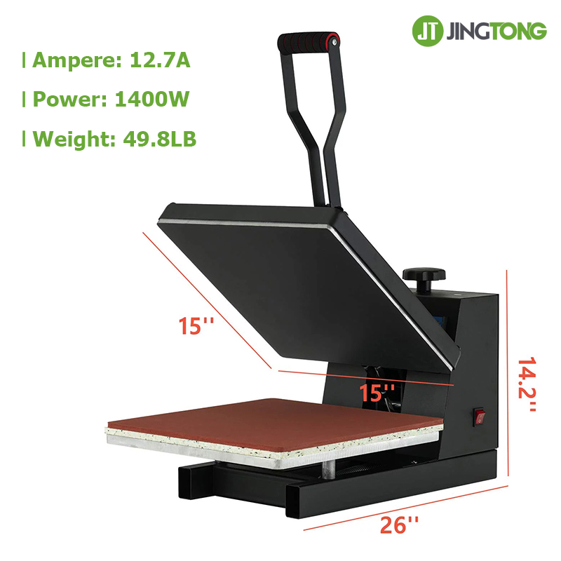 15x15 inch DIY Digital Heat Presses 1400W Industrial Heat Transfer Machine for T-Shirt, Mouse Pad, Canvas Bags