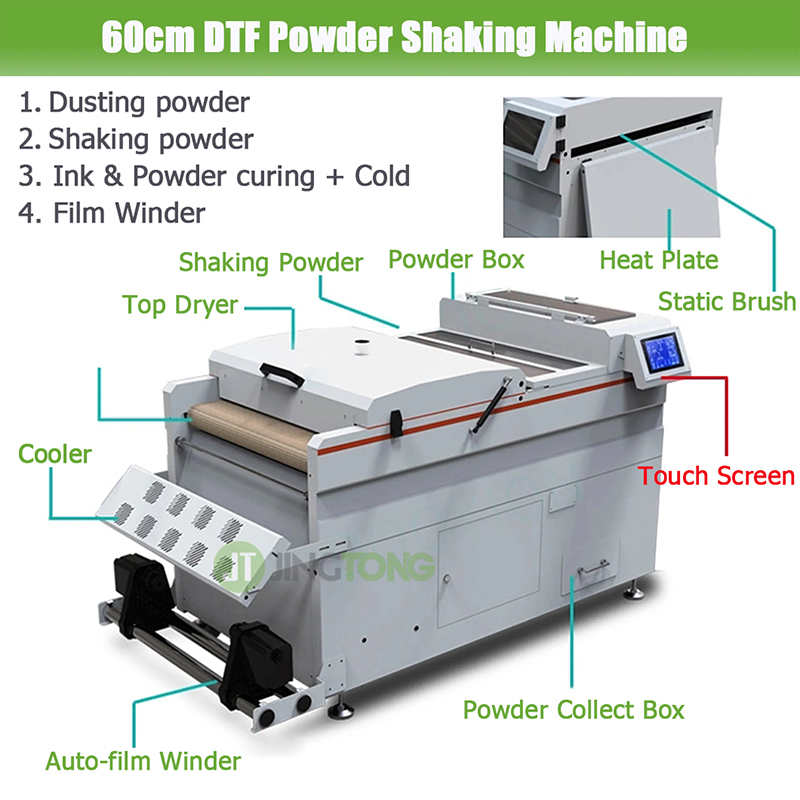 24inch High Speed Automatic DTF Powder Shaker and Dryer Machine with Touch Screen
