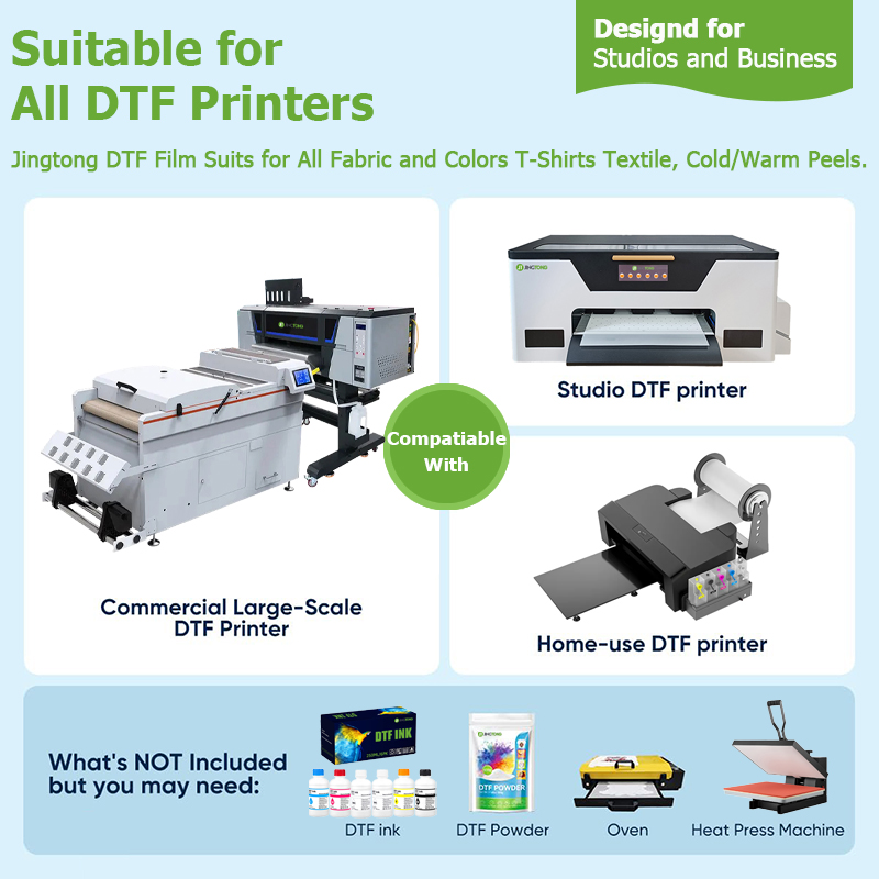 45cm Personalised T Shirt Transfers Paper Double-Side Hot Cold Peel DTF Film Roll Wholesale