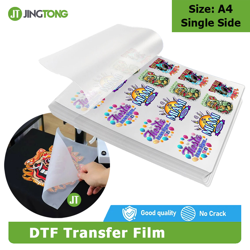 8.3"x11.7" Single Sided Matte Glossy A4 DTF Transfer Film Sheets for All Color Fabrics