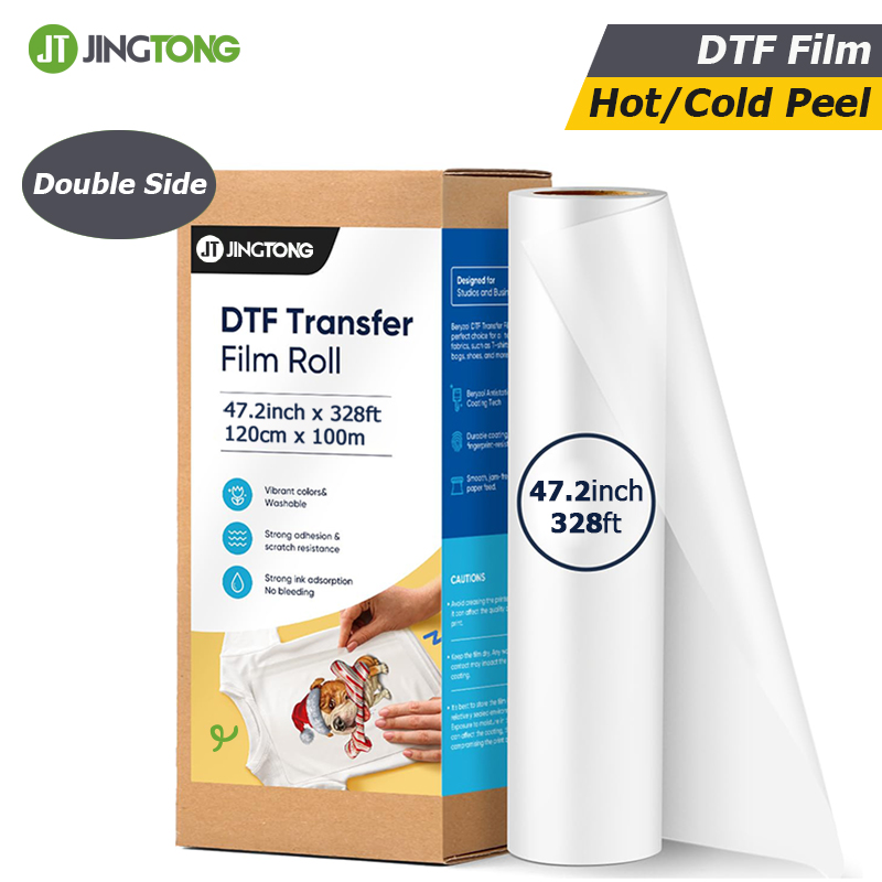 47.2in x 328 Feet DTF Direct to Film Roll Double Sided Cold/Warm Peel Heat Transfers Paper for Sale