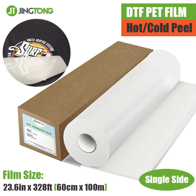 T Shirt Printing Paper 23.6in x 328FT Direct to Film Hot Cold Peel DTF Film Rolls Wholesale, Single Sided