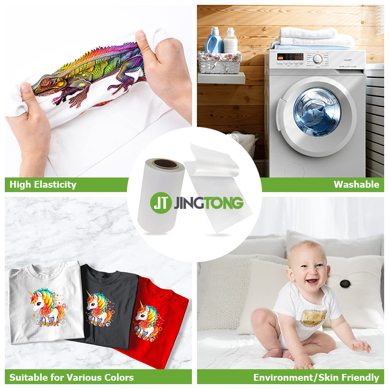 45cm Personalised T Shirt Transfers Paper Double-Side Hot Cold Peel DTF Film Roll Wholesale