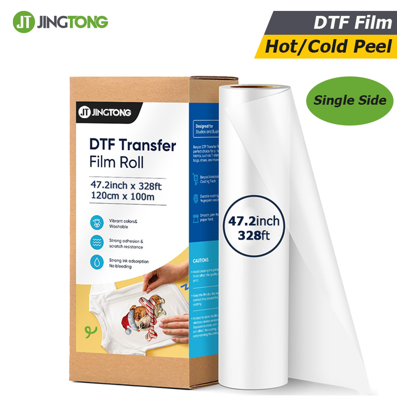 120cm x 100M Direct to Film Rolls Universal Peel Heat Transfer Paper for Shirts Fabric, Single Sided