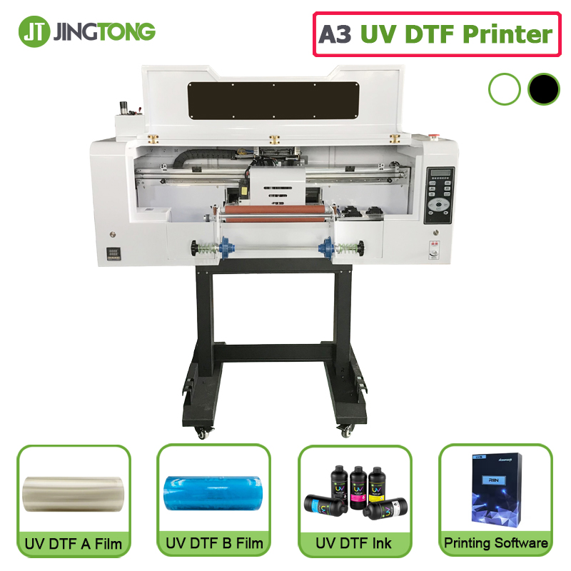 A3 UV DTF Printer Roll to Roll AB Film 30CM Crystal Sticker Printing Machine with Laminator