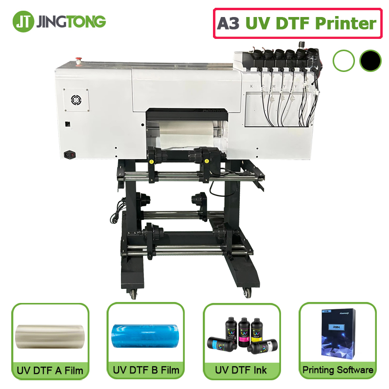 A3 UV DTF Printer Roll to Roll AB Film 30CM Crystal Sticker Printing Machine with Laminator