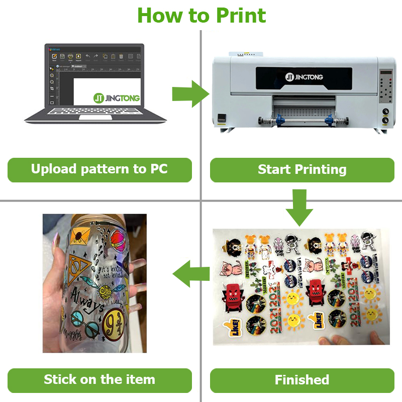 Desktop A3 Roll to Roll UV DTF Printer Crystal Sticker Printing Machine with XP600 Head