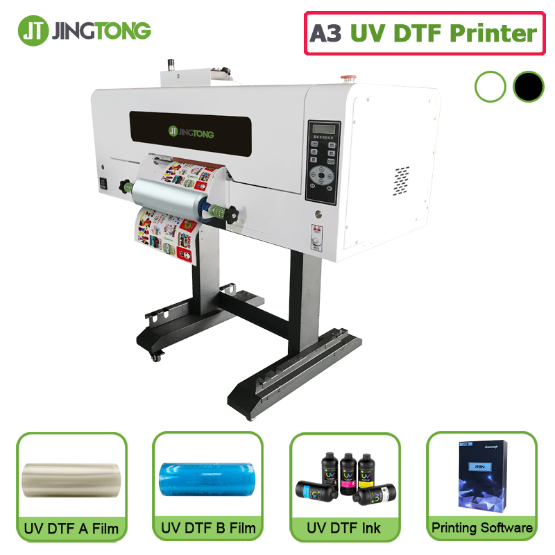 A3 UV DTF Printer Roll to Roll AB Film 30CM Crystal Sticker Printing Machine with Laminator