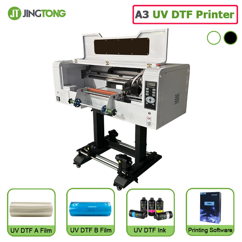 A3 UV DTF Printer Roll to Roll AB Film 30CM Crystal Sticker Printing Machine with Laminator