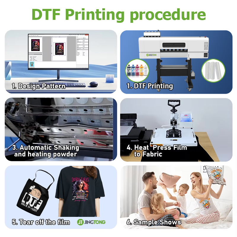 60CM Digital T Shirt Printing Machine Commercial Direct to Film Printer with XP600 Printhead