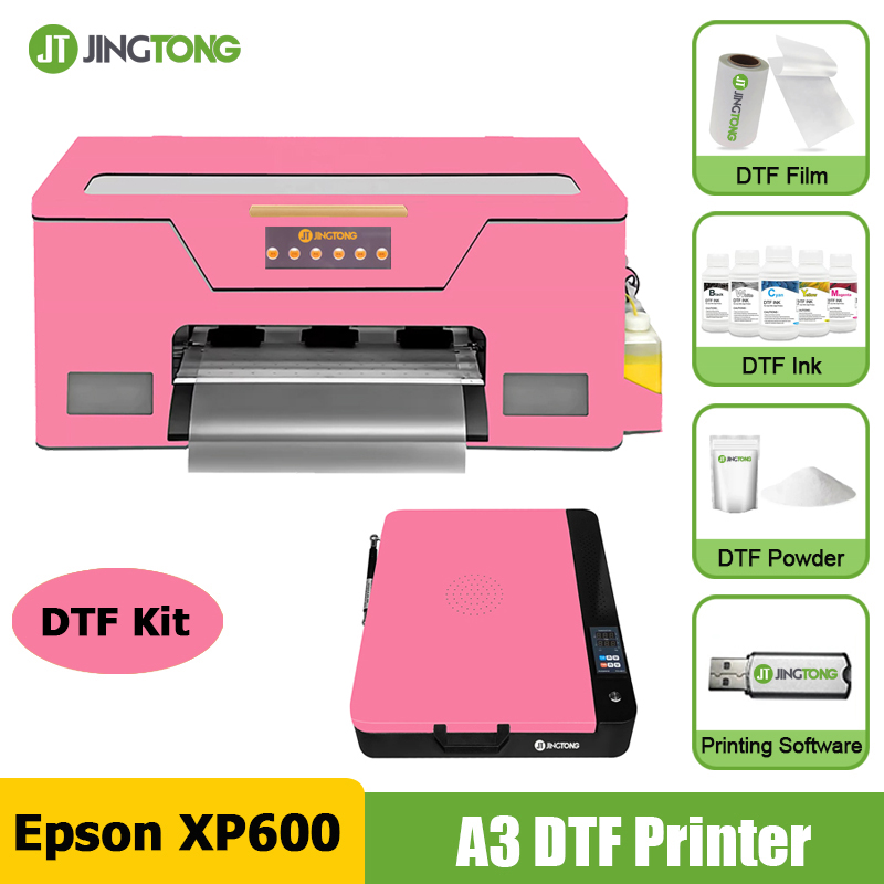 13inch Digital Textile DTF Printer with Epson Xp600 Printhead, DTF Ink, PET Film, Hot Melt Powder