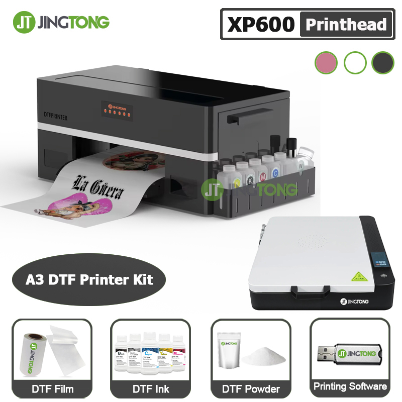 A3 Roll to Roll DTF Film Printers for Beginners T Shirt Logo Sticker Heat Transfer Printing Machine