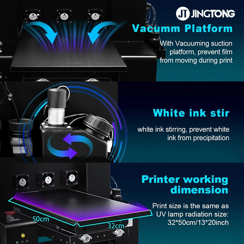 Automatic A3 L805 UV Flatbed Cylinder Printer UV DTF Transfer Stickers Printing Machine