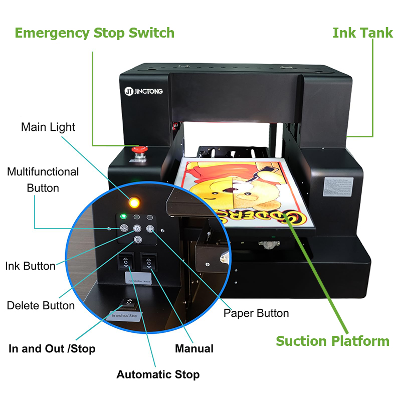Desktop A3 DTG Printing Machine Custom T-Shirt Direct to Garment Printer with L805 Head