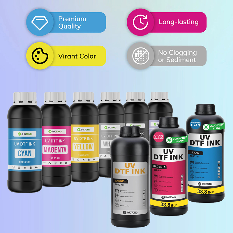 Flexible UV DTF Ink for UV DTF Inkjet Printers - High Adhesion Transfer Printing Ink