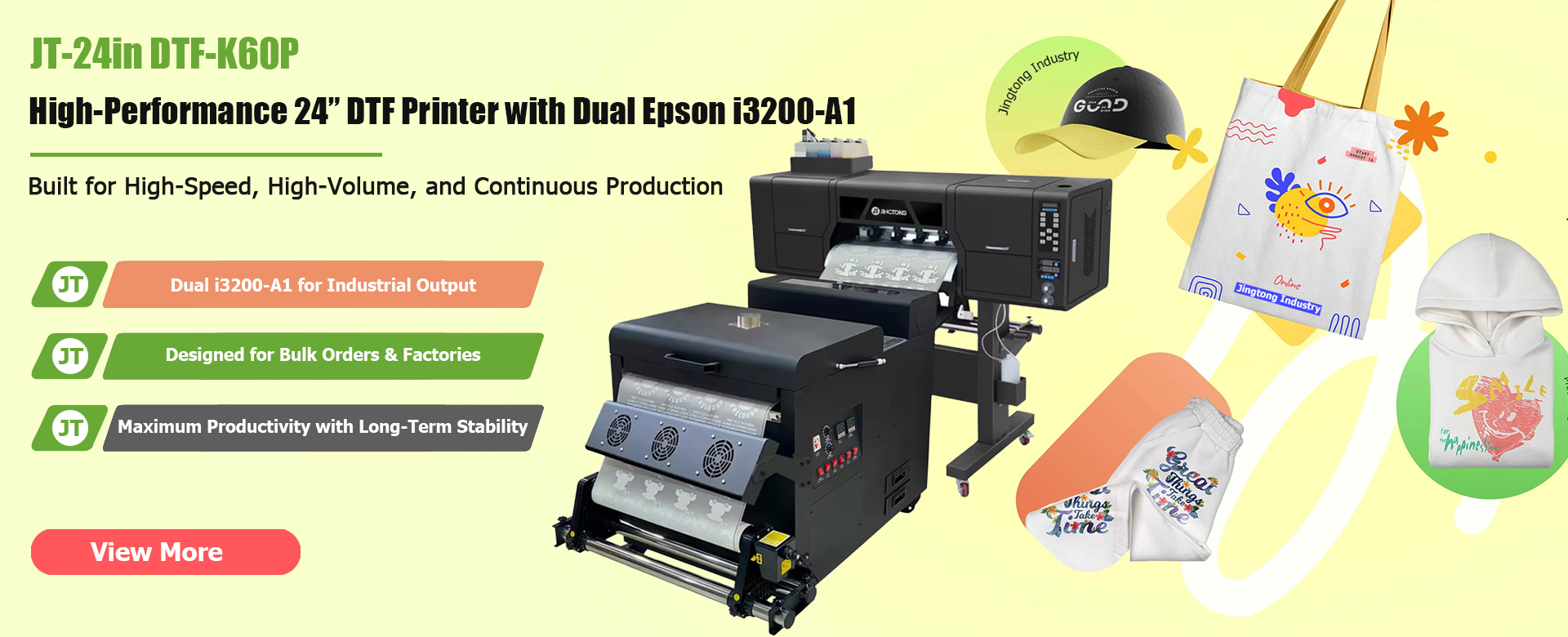 24inch DTF Printer with dual i3200-a1 printhead