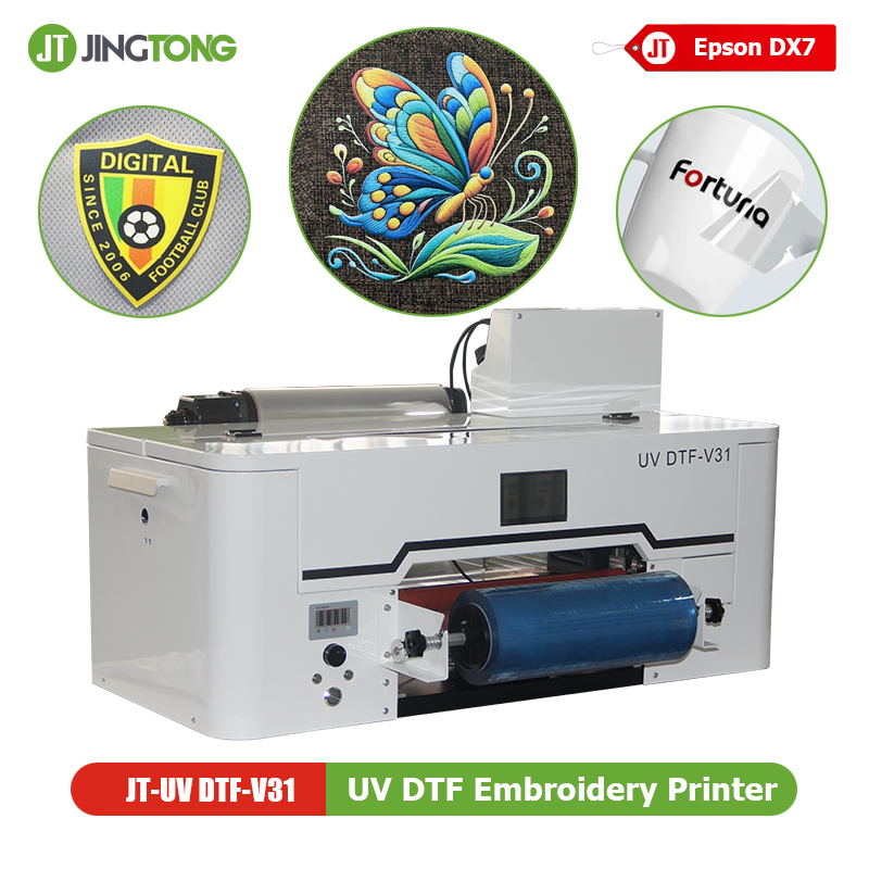 A3 Desktop Multifunction 3D Label UV DTF Printer Crystal Label Embroidery Effect Printing Machine