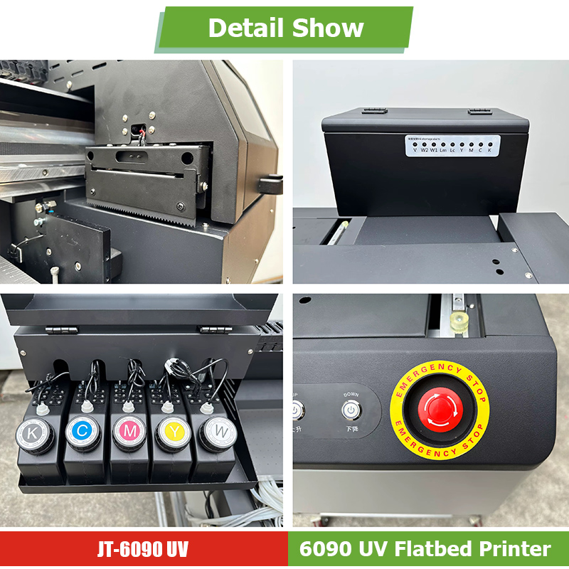 Super Performance 6090 UV Led Flatbed Printer with Epson XP600 i1600 i3200 Print Heads