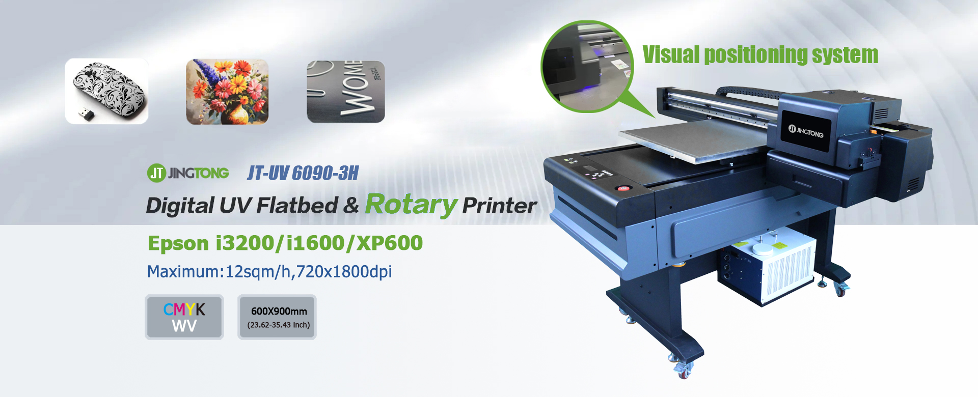 6090 UV Printer UV DTF Printer with Visual Positioning System