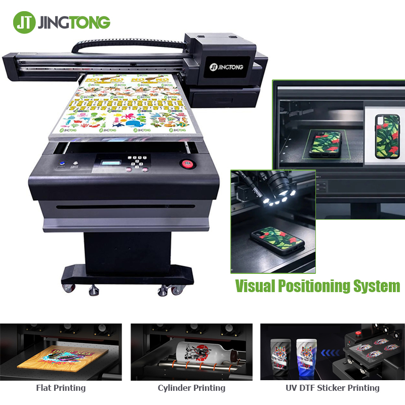 High-End Desktop AI Vision Positioning 6090 UV Flat Bed Printers UV LED Digital Printing Machine