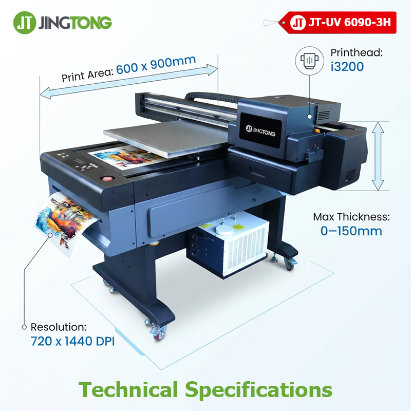 High-End AI Vision Positioning 6090 UV Flat Bed Printers UV LED Digital Printing Machine