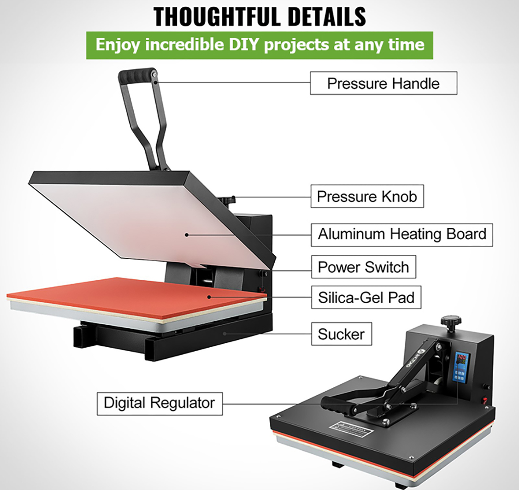 16x24inch heat press machine for DTF DTG Sublimation printing 2