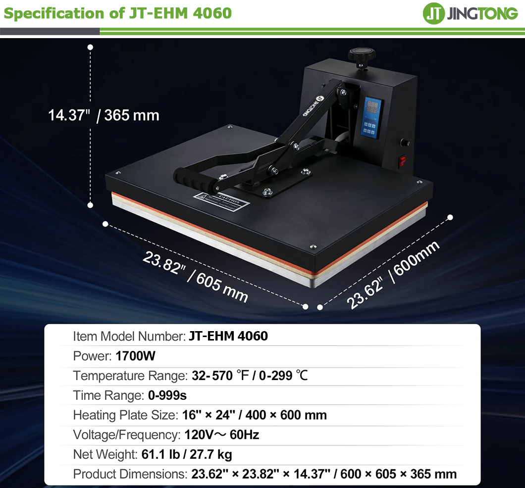 16x24inch heat press machine for DTF DTG Sublimation printing 3