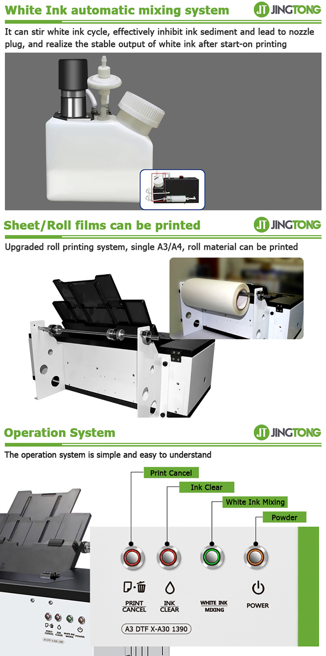 a3 13inch dtf printer with 1390 printhead 3