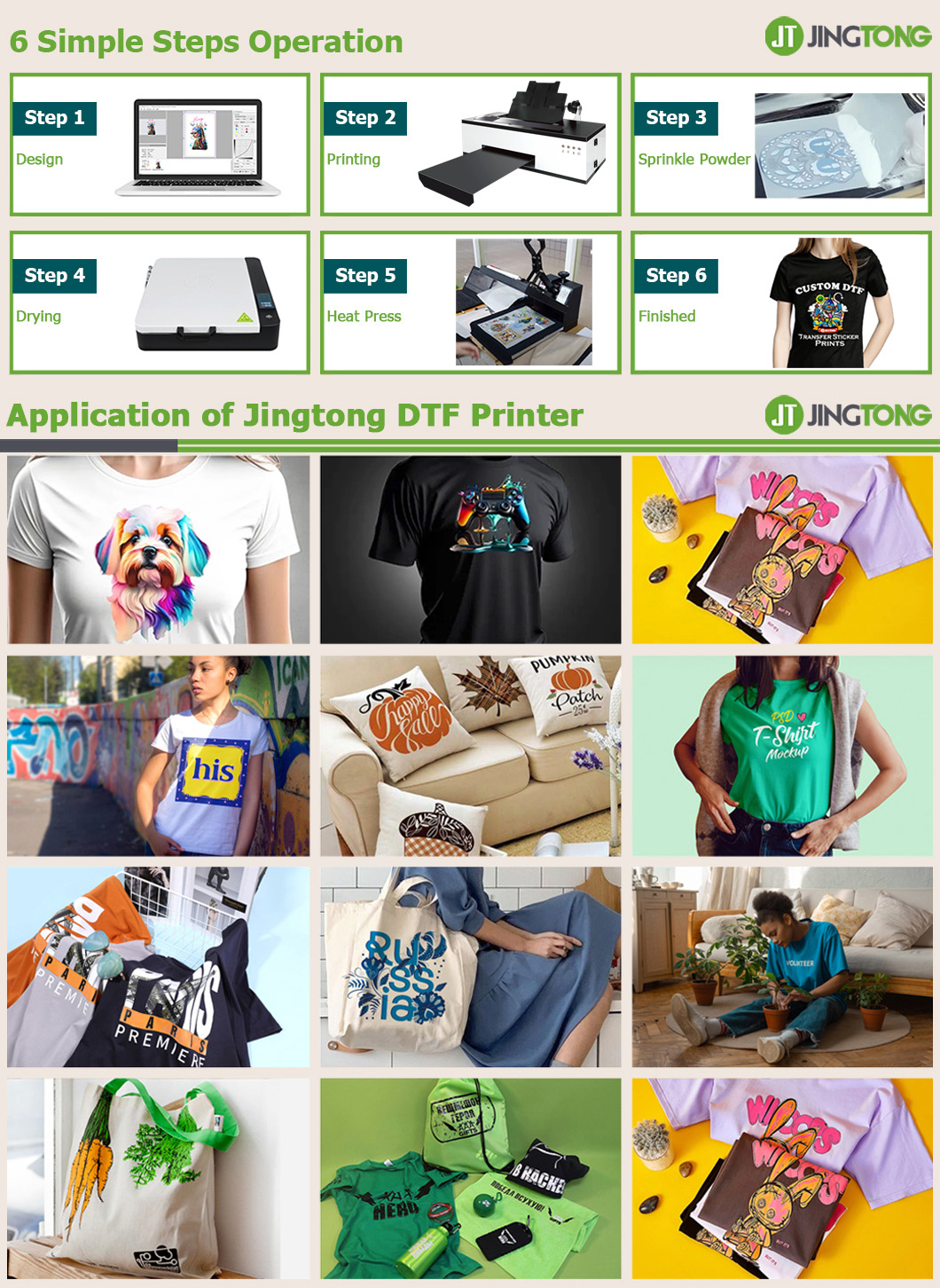 Jingtong Epson L1800 A3 DTF Printer Machine 6