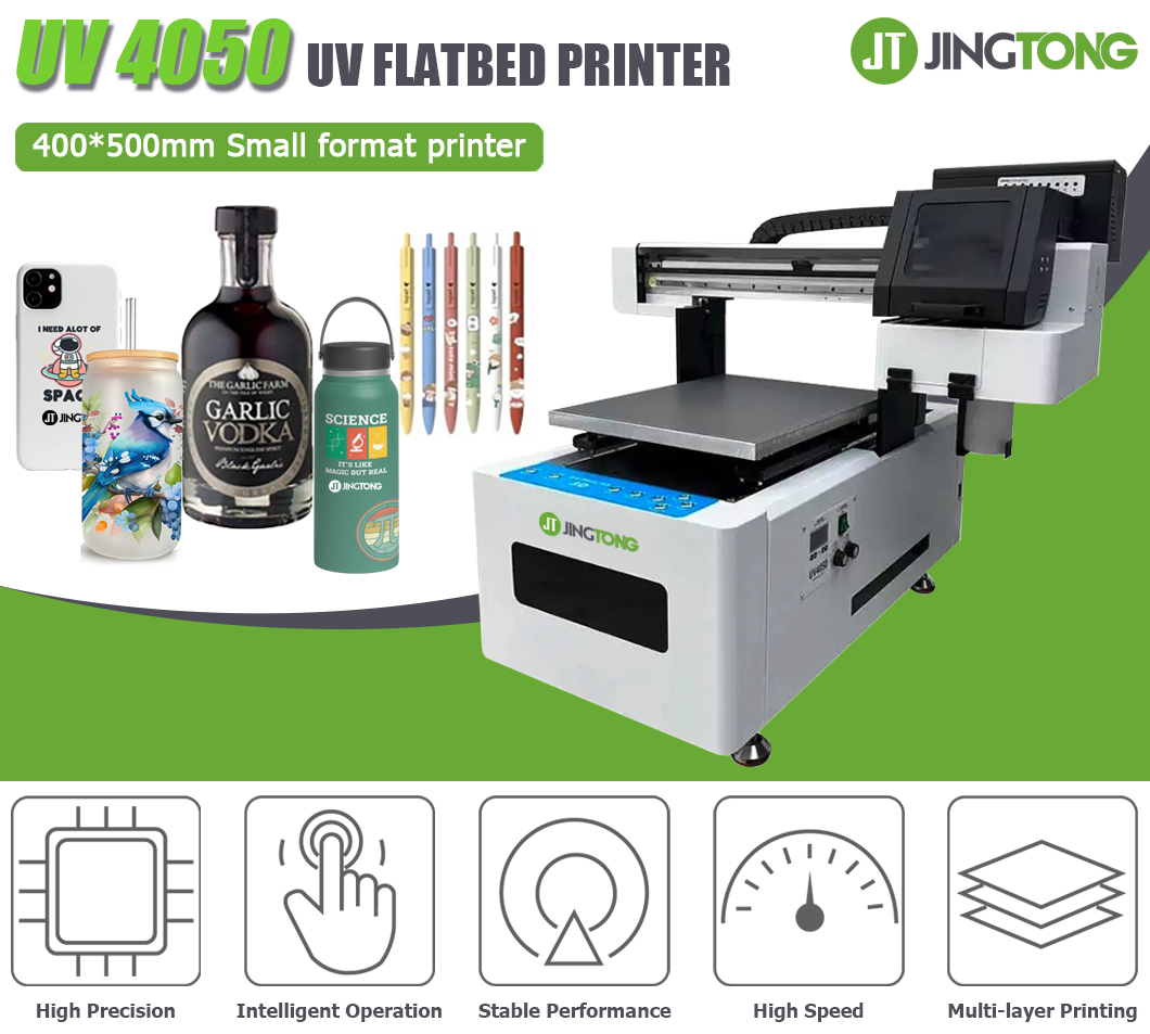Jingtong 4050 Uv Flatbed Printer with two epson xp600 print heads 1