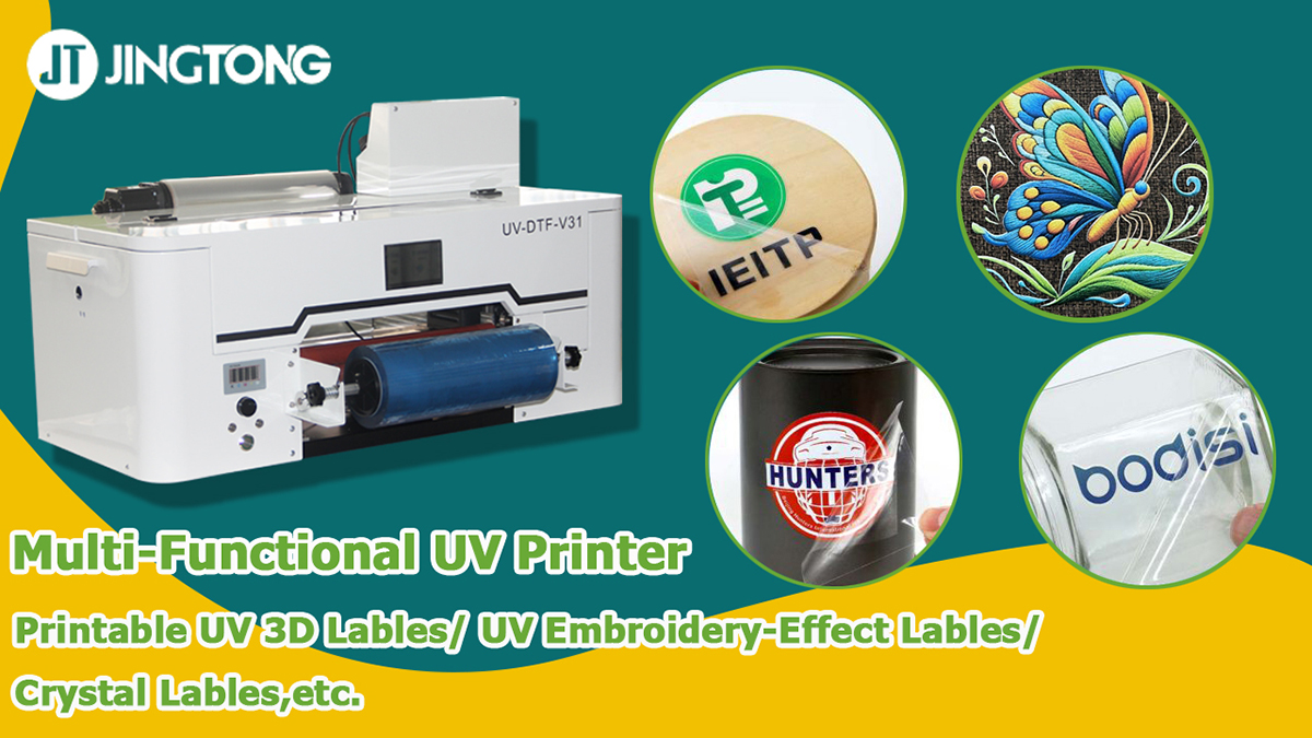 3D Label UV DTF Printer Crystal Label Embroidery Effect Printing Machine