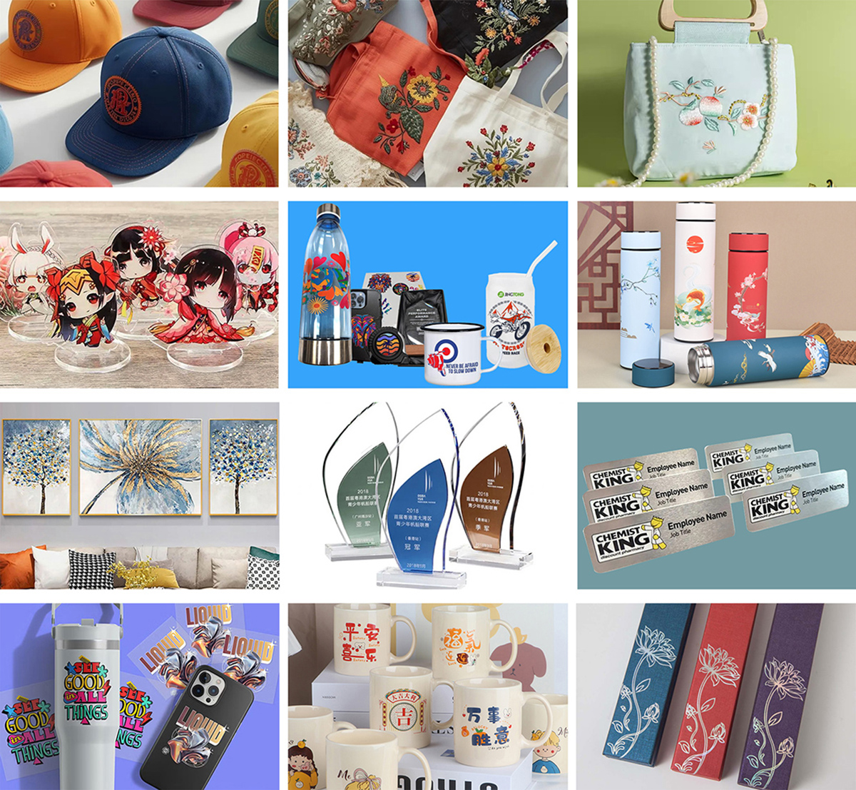Application of A3 Desktop Multifunction 3D Label UV DTF Printer Crystal Label Embroidery Effect Printing Machine