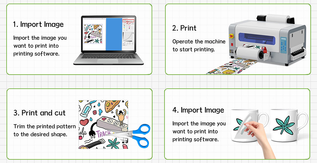 Dual XP600 Roll to Roll A3 UV DTF Printer Sticker Printer for Custom Transfers 5 Dual XP600 Roll to Roll A3 UV DTF Printer Sticker Printer for Custom Transfers 5